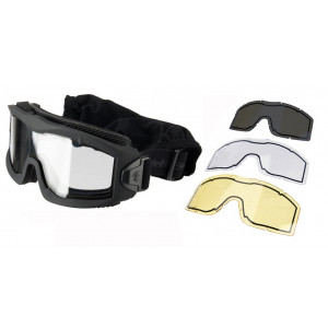 Gafas negras de la serie AERO Thermal con 3 pantallas‎ Lancer Tactical